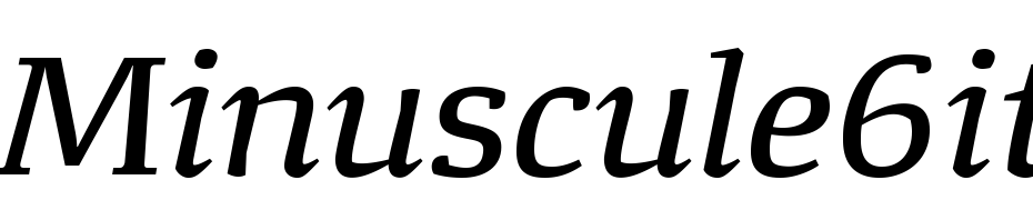 Minuscule 6 Italic cкачати шрифт безкоштовно